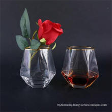 Creative Diamond Glass Cup, Hexagonal Whiskey Glass Cup